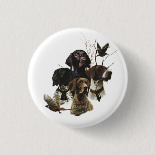 4 German Shorthaired Pointer Colours 3 Cm Round Badge