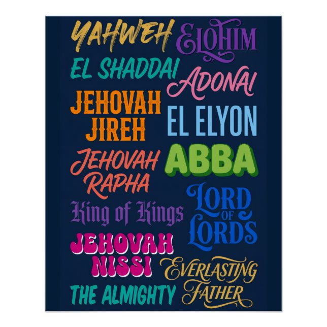 #4 God's Names  Poster (Front)