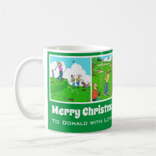 4 Golf Themed Cartoons to Personalise. Coffee Mug