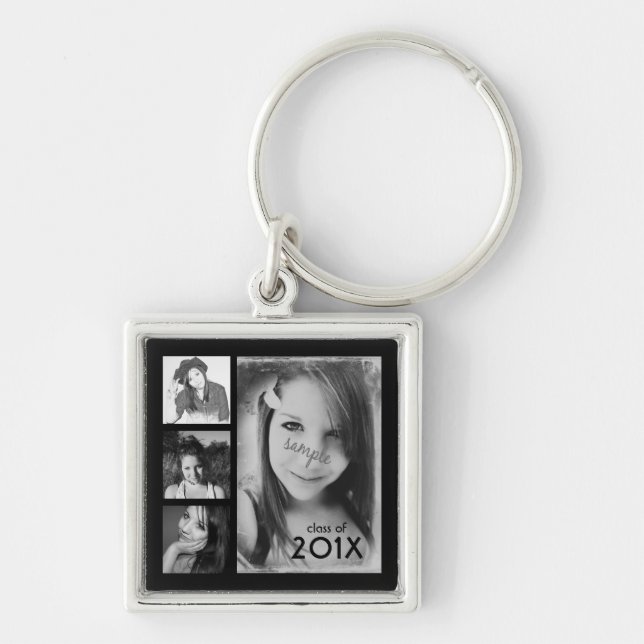4 Graduation Photos Class of 2014 Key Ring (Front)