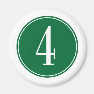 #4 Green Circle Magnet