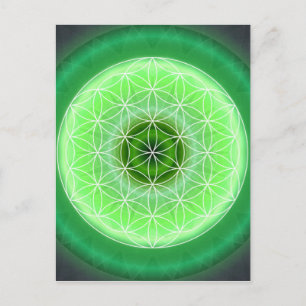 4 heart chakra green created by Tutti Postcard