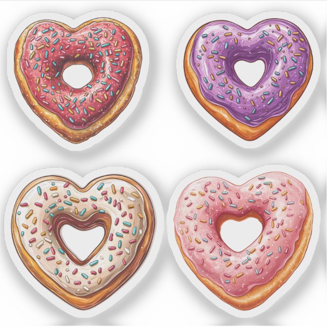4 Heart Doughnuts (Front)