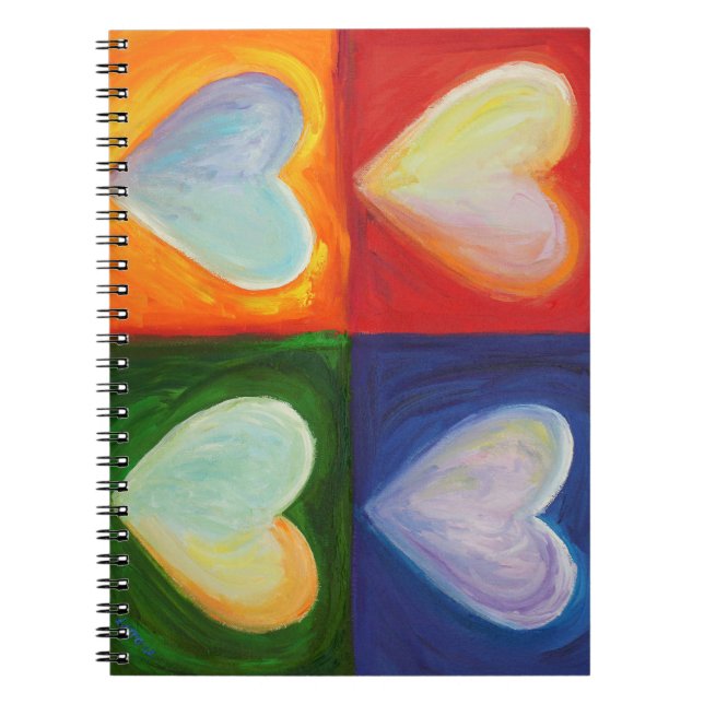 4 Hearts Love Art Notebook Journal (Front)