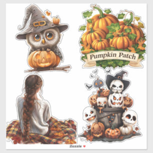 4 High Quality Halloween Stickers