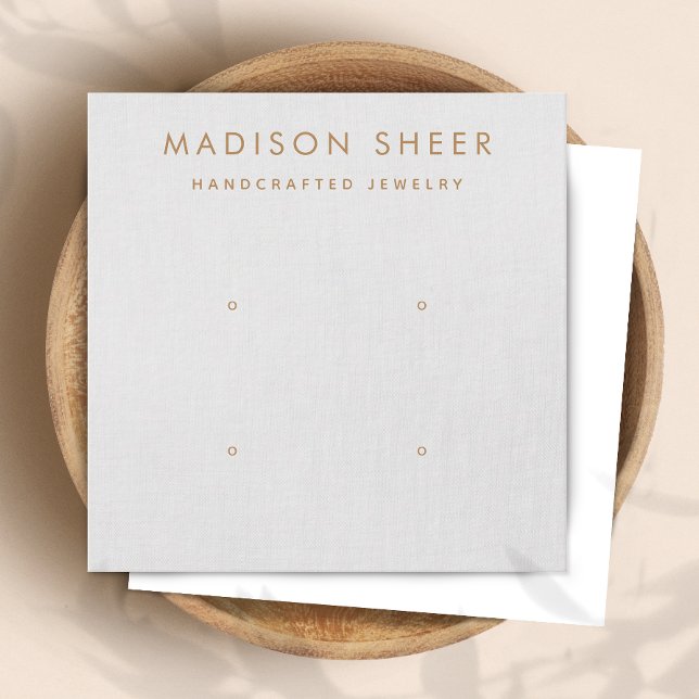 4 Hole, 2 Pair Light Grey,  Earring Display Card (Creator Uploaded)