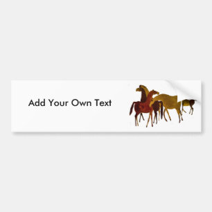 4-HORSES BUMPER STICKER