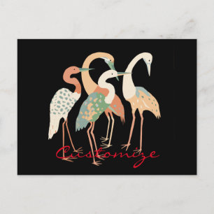 4 Japanese Cranes Thunder_Cove Postcard