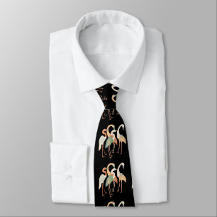 4 Japanese Cranes Thunder_Cove Tie