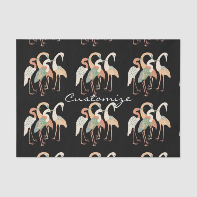 4 Japanese Cranes Thunder_Cove Tissue Paper (Front)