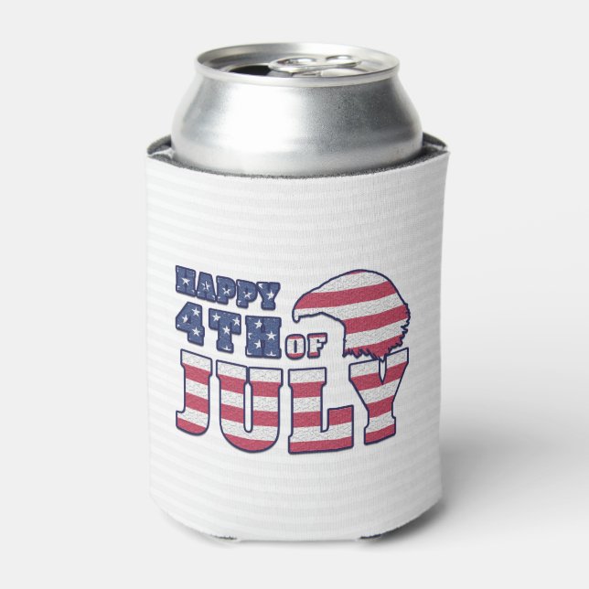 4 July Holiday Can Cooler (Can Front)