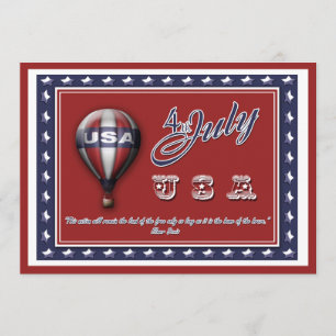 4 July "Independence day" party CUSTOMIZABLE Invitation