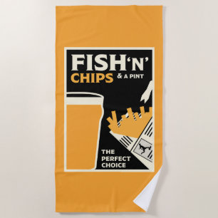 4 June — Fish and Chip Day Beach Towel