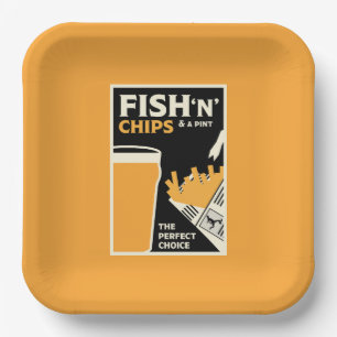 4 June — Fish and Chip Day Paper Plate