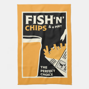 4 June — Fish and Chip Day Tea Towel