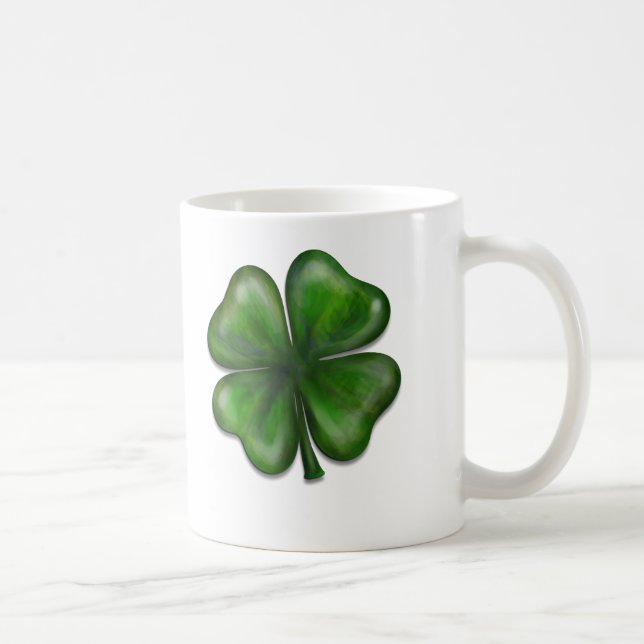4 leaf clover coffee mug (Right)