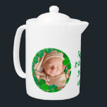 4 Leaf Clover Frame Photo<br><div class="desc">Your lucky teapot and your number one with you at tea time! Just message me if you'd like any customisation, I'll be delighted to help!</div>