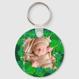 4 Leaf Clover Frame+Photo Keychain