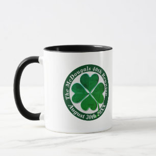 4 Leaf Clover Reunion Medallion Text Mug