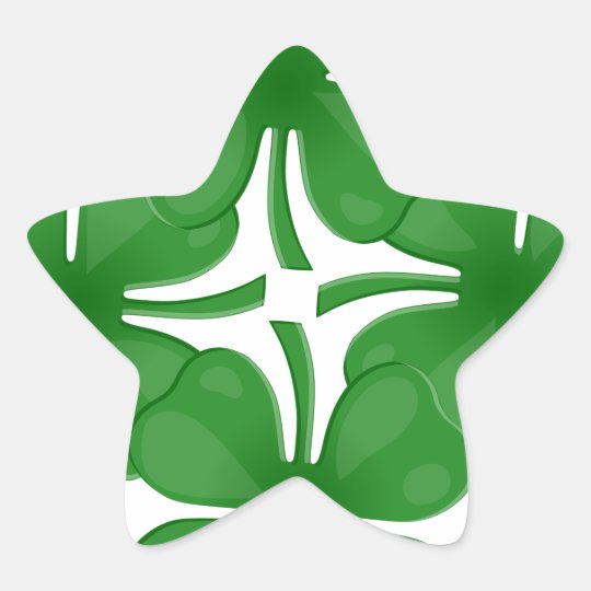 4 leaf clover star sticker