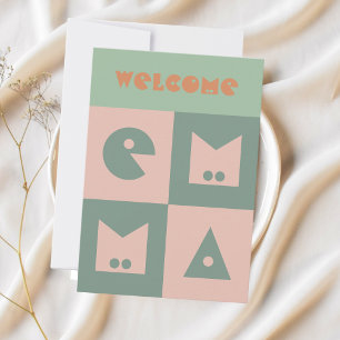 4 letters newborn baby girl name congratulation thank you card