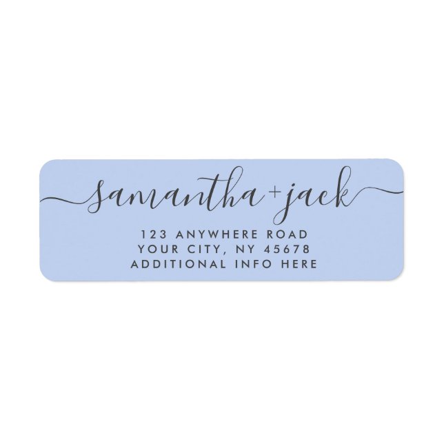 4 LINES Modern Wedding Stylish Return Address Label (Front)