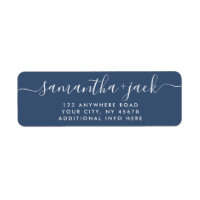 4 LINES Modern Wedding Stylish Return Address