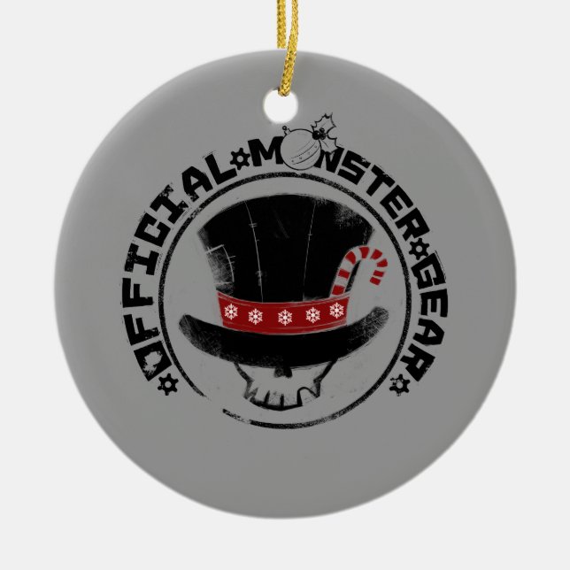 4 Little Monsters - Andy Holiday Logo Ceramic Ornament (Front)