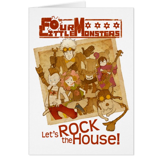 4 Little Monsters - Let's Rock the House (Front)