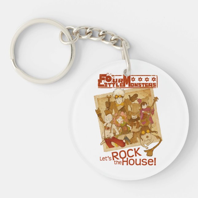 4 Little Monsters - Let's Rock the House Key Ring (Front)