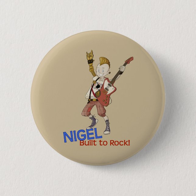 4 Little Monsters - Nigel 6 Cm Round Badge (Front)