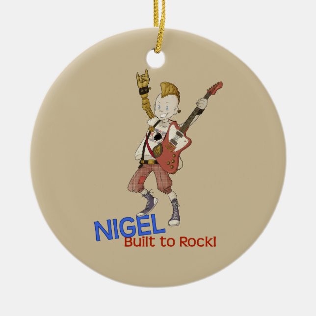 4 Little Monsters - Nigel Ceramic Tree Decoration (Front)