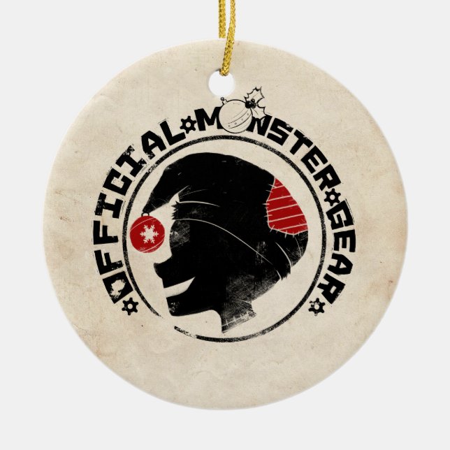 4 Little Monsters - Nigel Holiday Logo Ceramic Tree Decoration (Front)