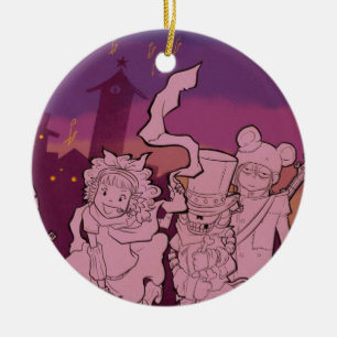 4 Little Monsters - Night Music Ceramic Tree Decoration