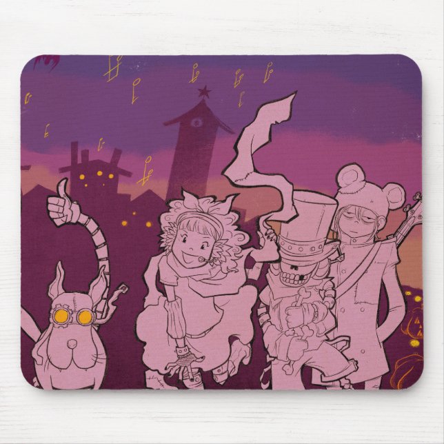 4 Little Monsters - Night Music Mouse Pad (Front)