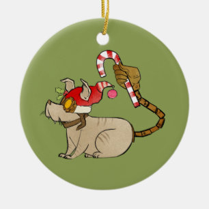 4 Little Monsters - Tesla Holiday Logo Ceramic Ornament