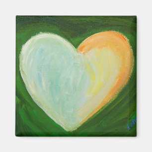 4 Love Hearts Art Inspirational Fridge Magnet