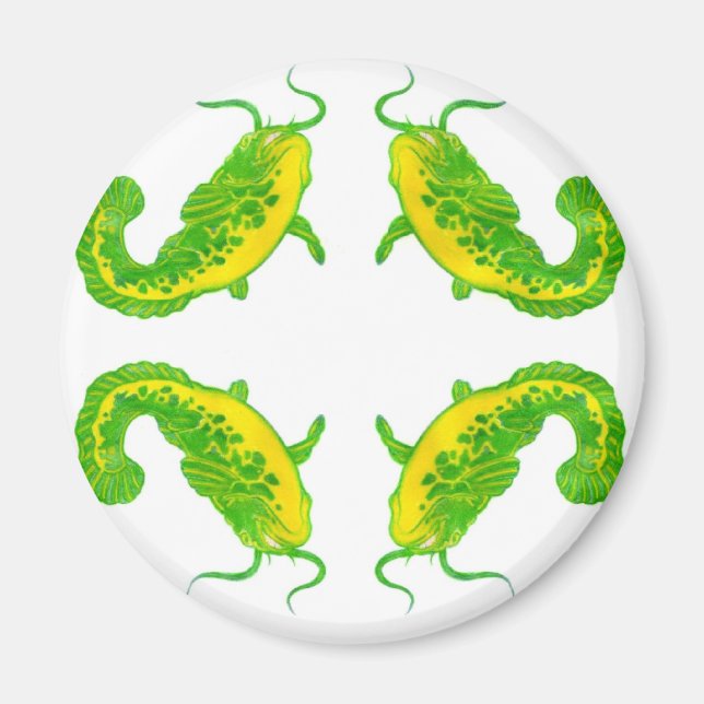 4 Lucky Fish Magnet (Front)
