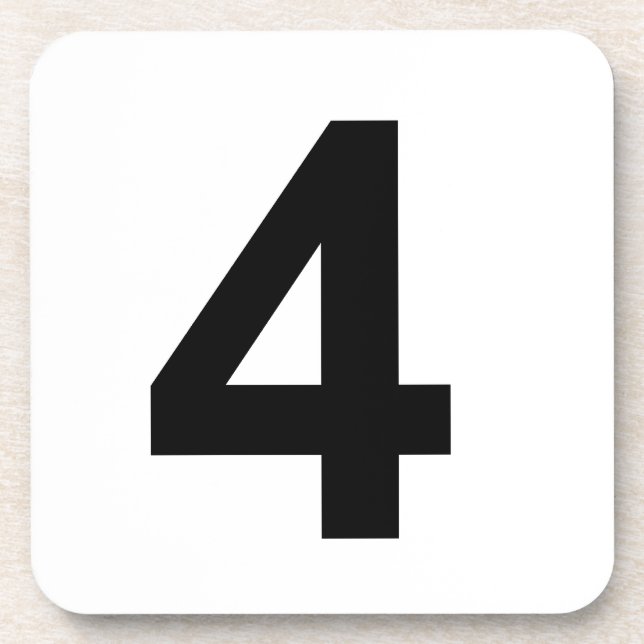 4 - number four coaster (Front)