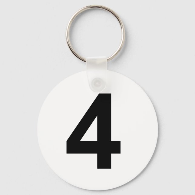 4 - number four key ring (Front)