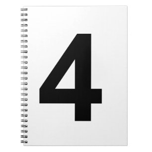 4 - number four notebook