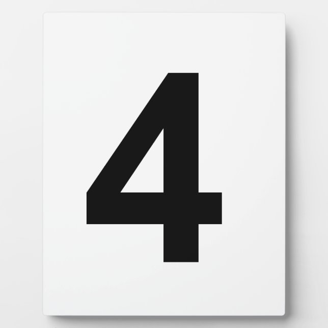 4 - number four plaque (Front)
