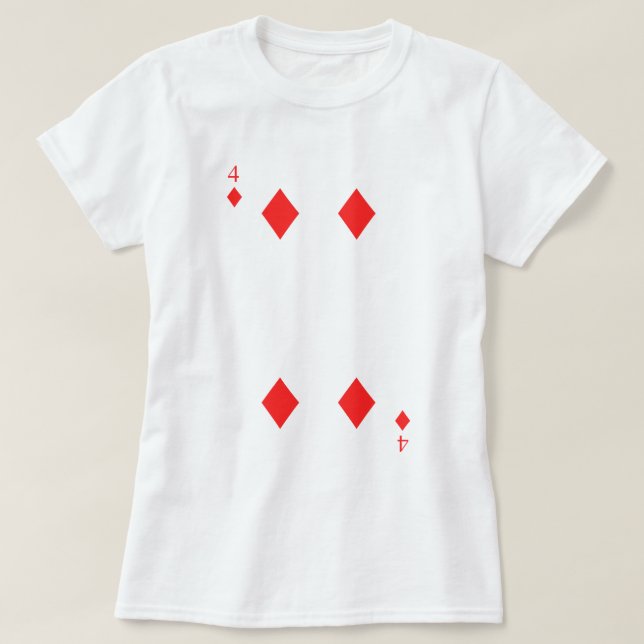 4 of Diamonds T-Shirt (Design Front)