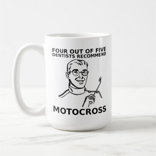 4 Out Of 5 Dentists Motocross Dirt Bike Mug
