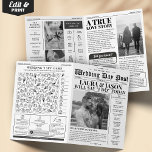 4-page Wedding Program Unique Wedding Newspaper<br><div class="desc">Make your wedding stand out from the ordinary with this beautiful Wedding Program Newspaper. Your guests will be impressed and will enjoy reading your special wedding newspaper.</div>