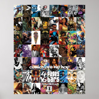 4 Pages 16 Bars: "Comics Are Hip Hop" Poster
