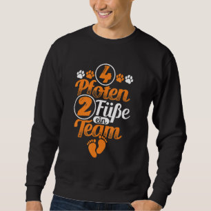 4 Paws 2 Feet A Team Dog Holder Dog Motif Sweatshirt