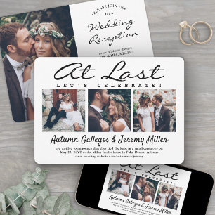 4 Photo At Last Marriage Celebration Wedding Invitation