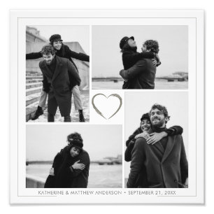 4 Photo Collage Anniversary Photo Enlargement