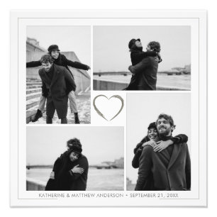 4 Photo Collage Anniversary Photo Enlargement Print
